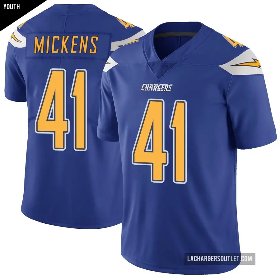 Youth Los Angeles Chargers ＃41 R.J. Mickens Royal Limited Color Rush Vapor Untouchable Jersey