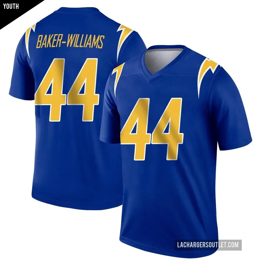 Youth Los Angeles Chargers ＃44 Tyler Baker-Williams Royal Legend 2nd Alternate Jersey