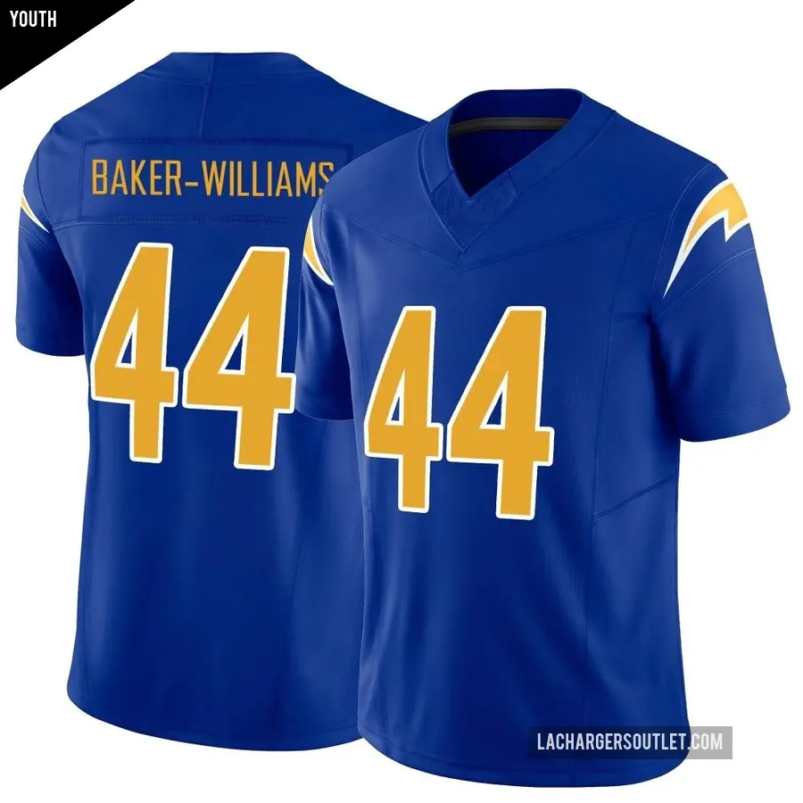 Youth Los Angeles Chargers ＃44 Tyler Baker-Williams Royal Limited Vapor F.U.S.E. Jersey