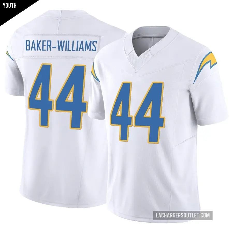 Youth Los Angeles Chargers ＃44 Tyler Baker-Williams White Limited Vapor F.U.S.E. Jersey