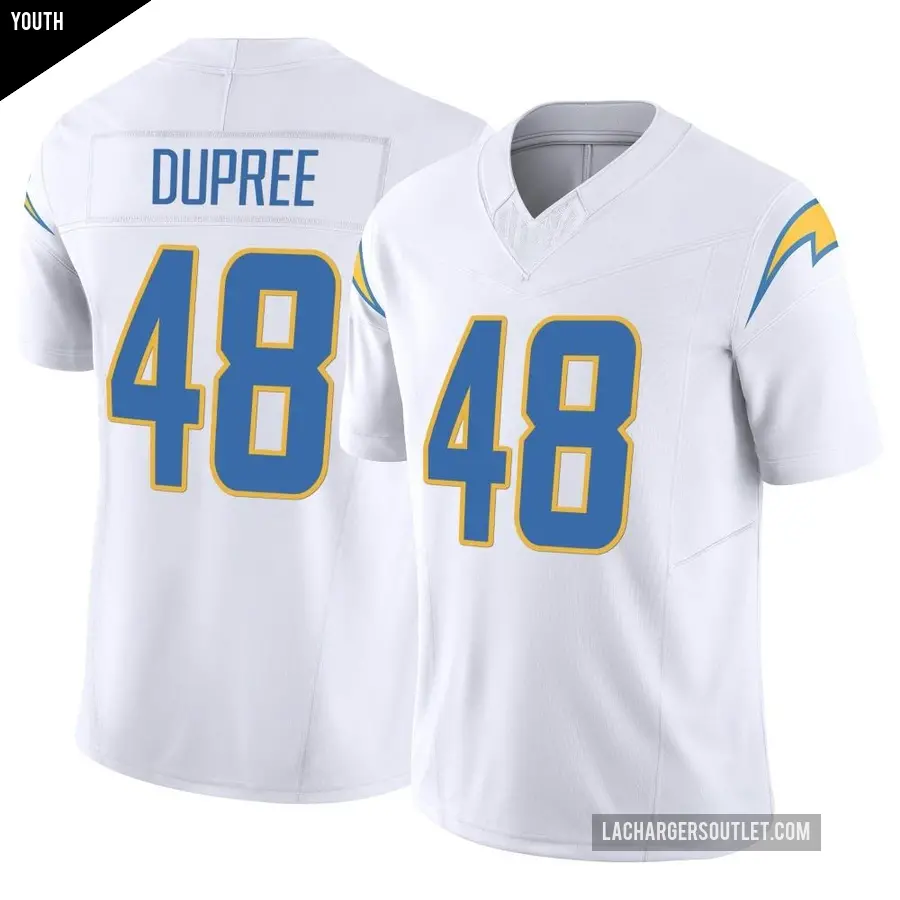 Youth Los Angeles Chargers ＃48 Bud Dupree White Limited Vapor F.U.S.E. Jersey