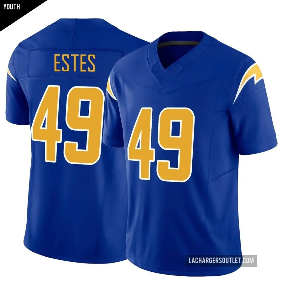 Youth Los Angeles Chargers ＃49 Mike Estes Royal Limited Vapor F.U.S.E. Jersey