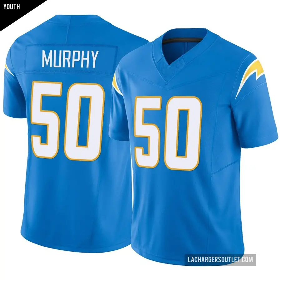 Youth Los Angeles Chargers ＃50 Caleb Murphy Blue Limited Powder Vapor F.U.S.E. Jersey