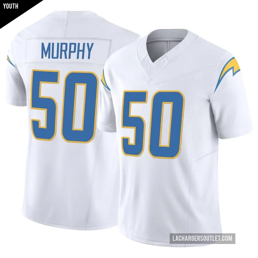 Youth Los Angeles Chargers ＃50 Caleb Murphy White Limited Vapor F.U.S.E. Jersey