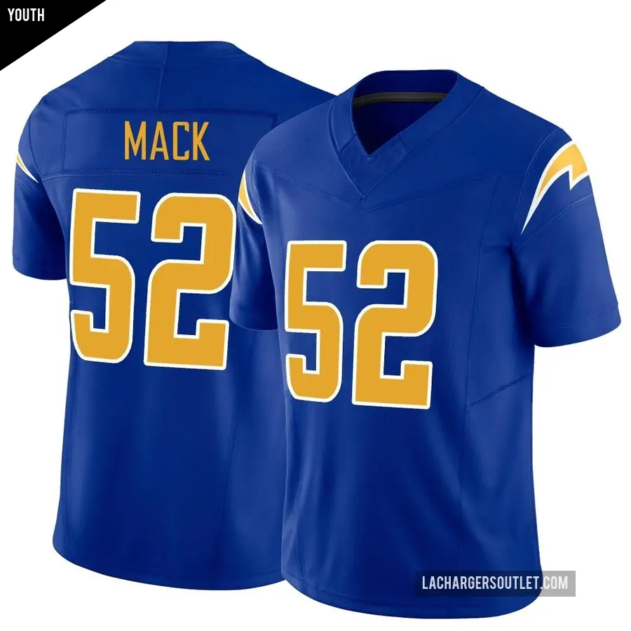 Youth Los Angeles Chargers ＃52 Khalil Mack Royal Limited Vapor F.U.S.E. Jersey