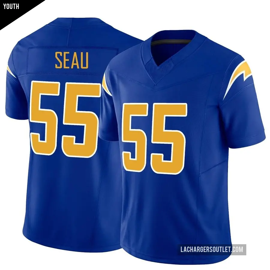 Youth Los Angeles Chargers ＃55 Junior Seau Royal Limited Vapor F.U.S.E. Jersey
