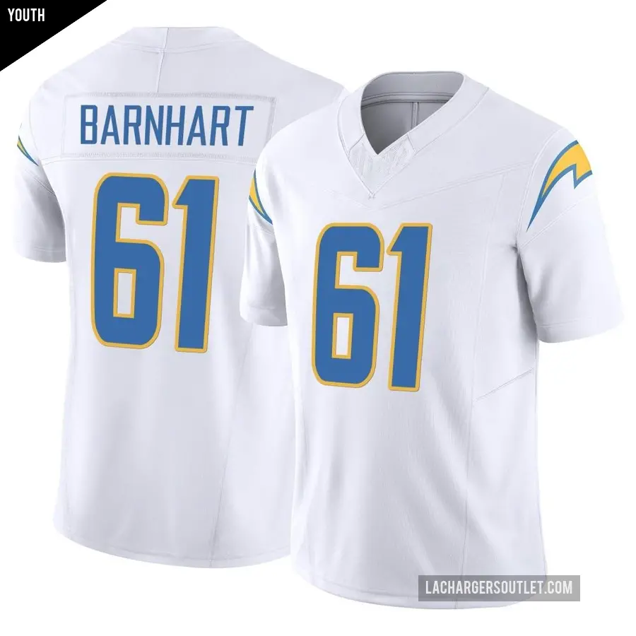 Youth Los Angeles Chargers ＃61 Karsen Barnhart White Limited Vapor F.U.S.E. Jersey