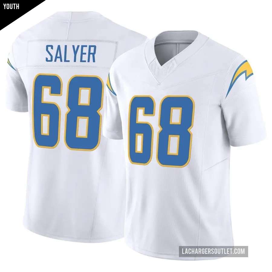 Youth Los Angeles Chargers ＃68 Jamaree Salyer White Limited Vapor F.U.S.E. Jersey