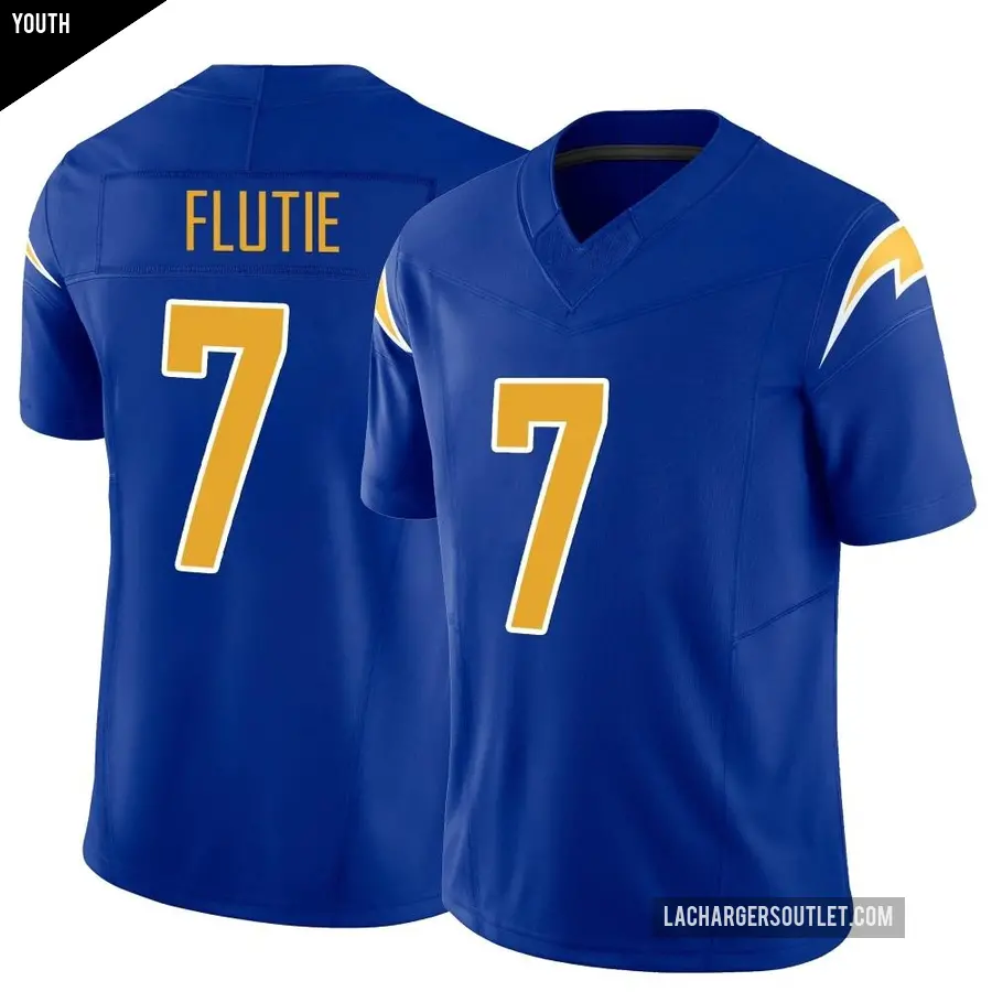 Youth Los Angeles Chargers ＃7 Doug Flutie Royal Limited Vapor F.U.S.E. Jersey