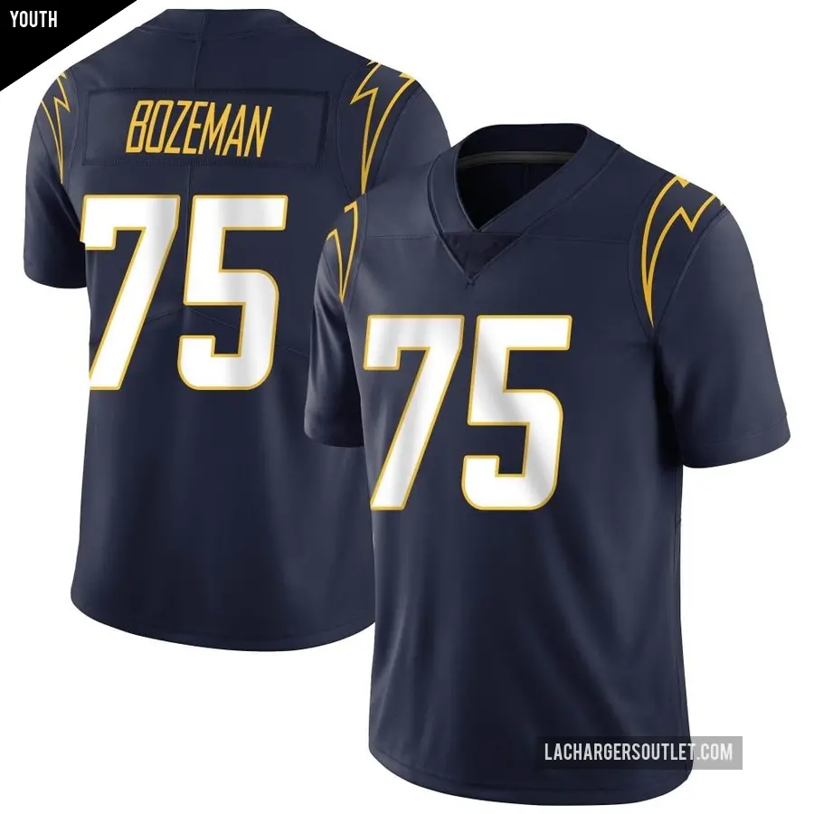 Youth Los Angeles Chargers ＃75 Bradley Bozeman Navy Limited Team Color Vapor Untouchable Jersey