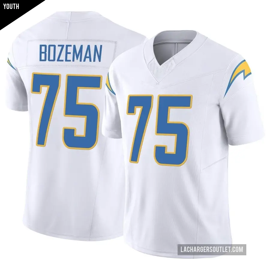 Youth Los Angeles Chargers ＃75 Bradley Bozeman White Limited Vapor F.U.S.E. Jersey
