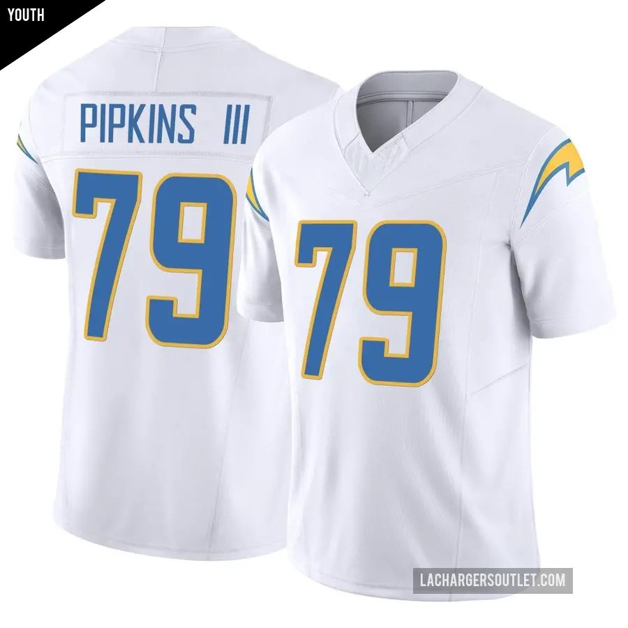 Youth Los Angeles Chargers ＃79 Trey Pipkins III White Limited Vapor F.U.S.E. Jersey