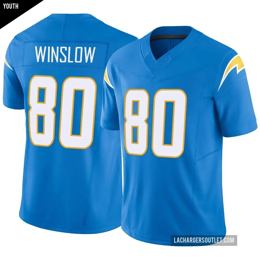Youth Los Angeles Chargers ＃80 Kellen Winslow Blue Limited Powder Vapor F.U.S.E. Jersey
