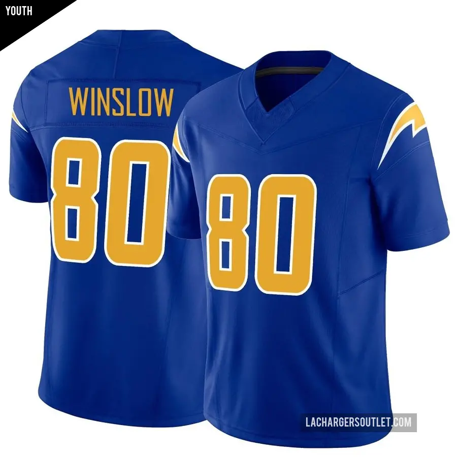 Youth Los Angeles Chargers ＃80 Kellen Winslow Royal Limited Vapor F.U.S.E. Jersey