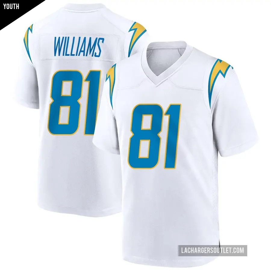 Youth Los Angeles Chargers ＃81 Mike Williams White Game Jersey