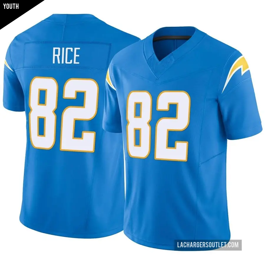 Youth Los Angeles Chargers ＃82 Brenden Rice Blue Limited Powder Vapor F.U.S.E. Jersey