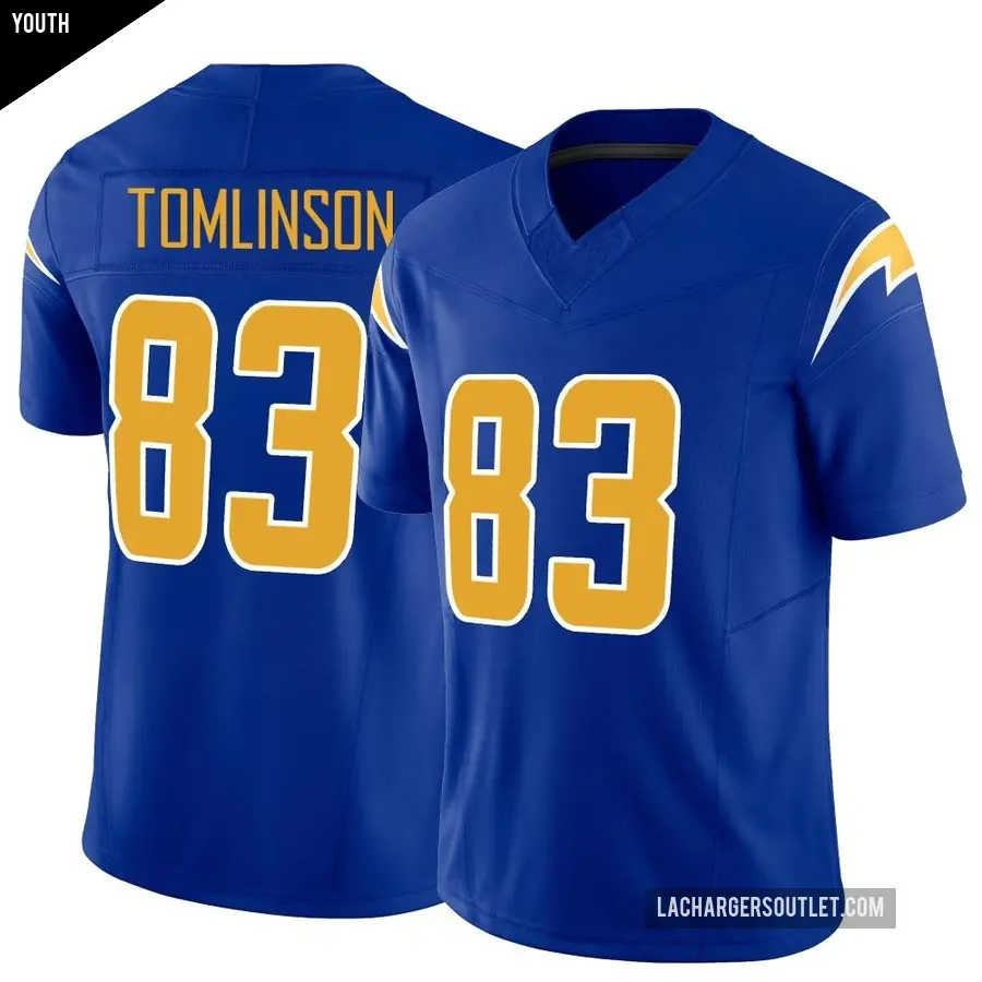 Youth Los Angeles Chargers ＃83 Eric Tomlinson Royal Limited Vapor F.U.S.E. Jersey