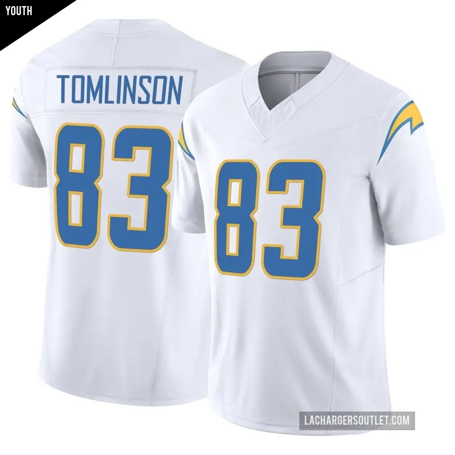 Youth Los Angeles Chargers ＃83 Eric Tomlinson White Limited Vapor F.U.S.E. Jersey