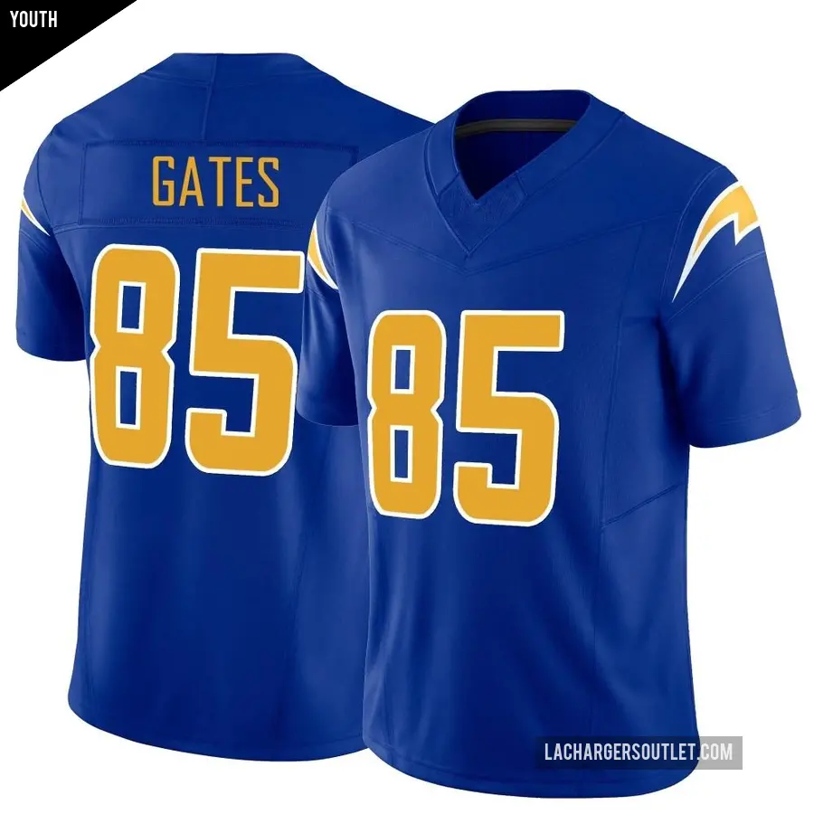 Youth Los Angeles Chargers ＃85 Antonio Gates Royal Limited Vapor F.U.S.E. Jersey