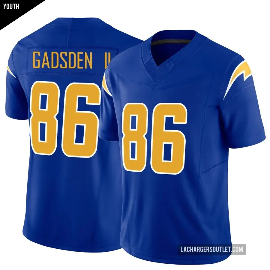 Youth Los Angeles Chargers ＃86 Oronde Gadsden II Royal Limited Vapor F.U.S.E. Jersey