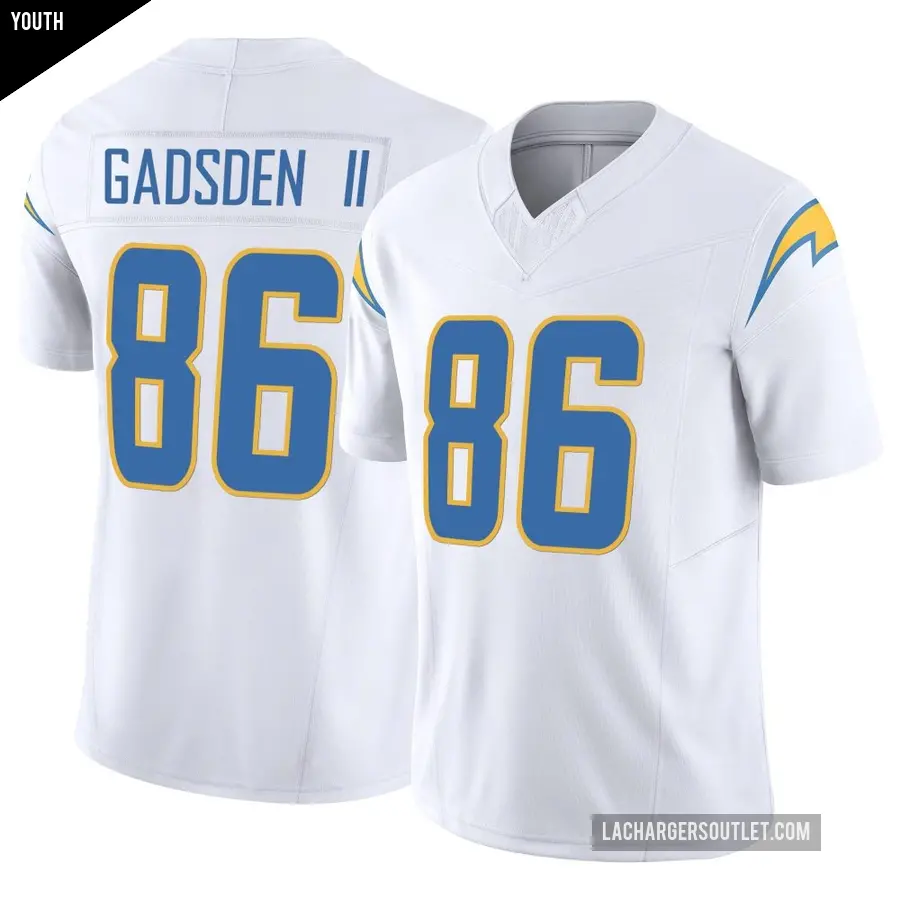 Youth Los Angeles Chargers ＃86 Oronde Gadsden II White Limited Vapor F.U.S.E. Jersey