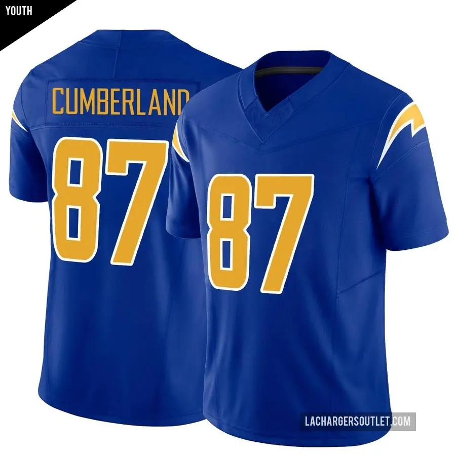 Youth Los Angeles Chargers ＃87 Jeff Cumberland Royal Limited Vapor F.U.S.E. Jersey