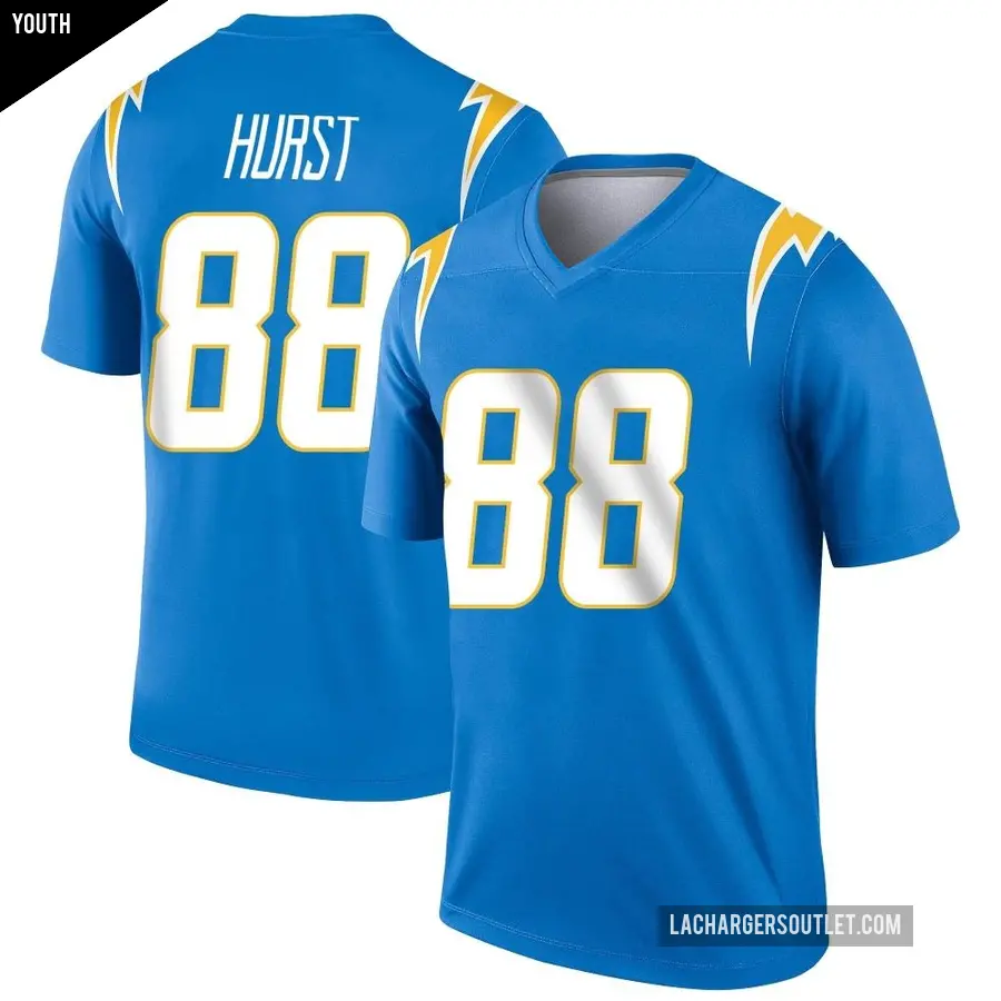 Youth Los Angeles Chargers ＃88 Hayden Hurst Blue Legend Powder Jersey