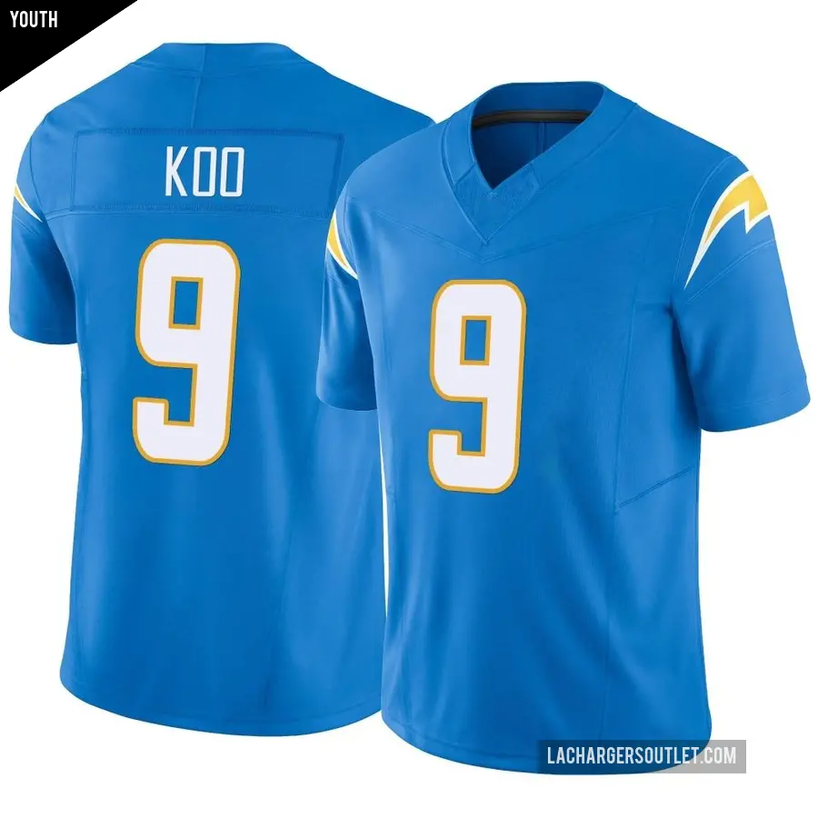 Youth Los Angeles Chargers ＃9 Younghoe Koo Blue Limited Powder Vapor F.U.S.E. Jersey